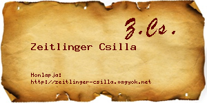 Zeitlinger Csilla névjegykártya